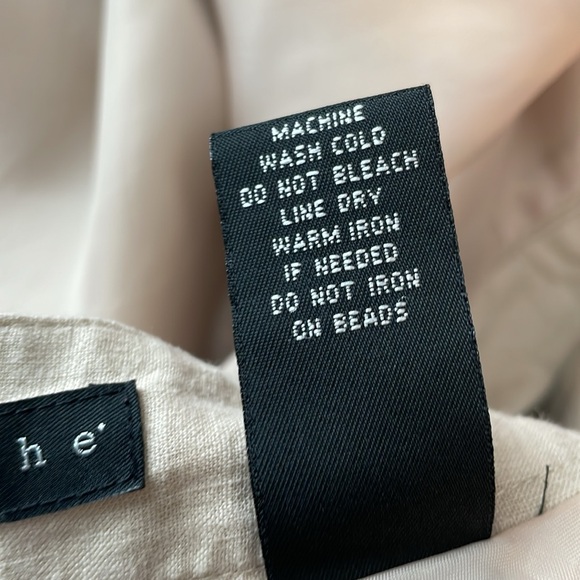 Apostrophe midi skirt linen skirt with beading and embroidery details - Picture 8 of 8